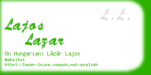 lajos lazar business card