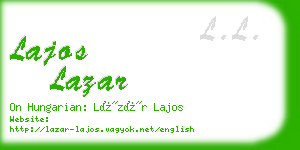 lajos lazar business card